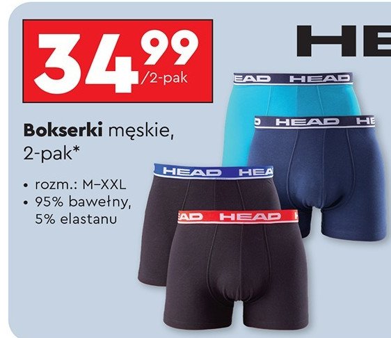 Bokserki męskie rozm. m-xxl Head promocja w Biedronka