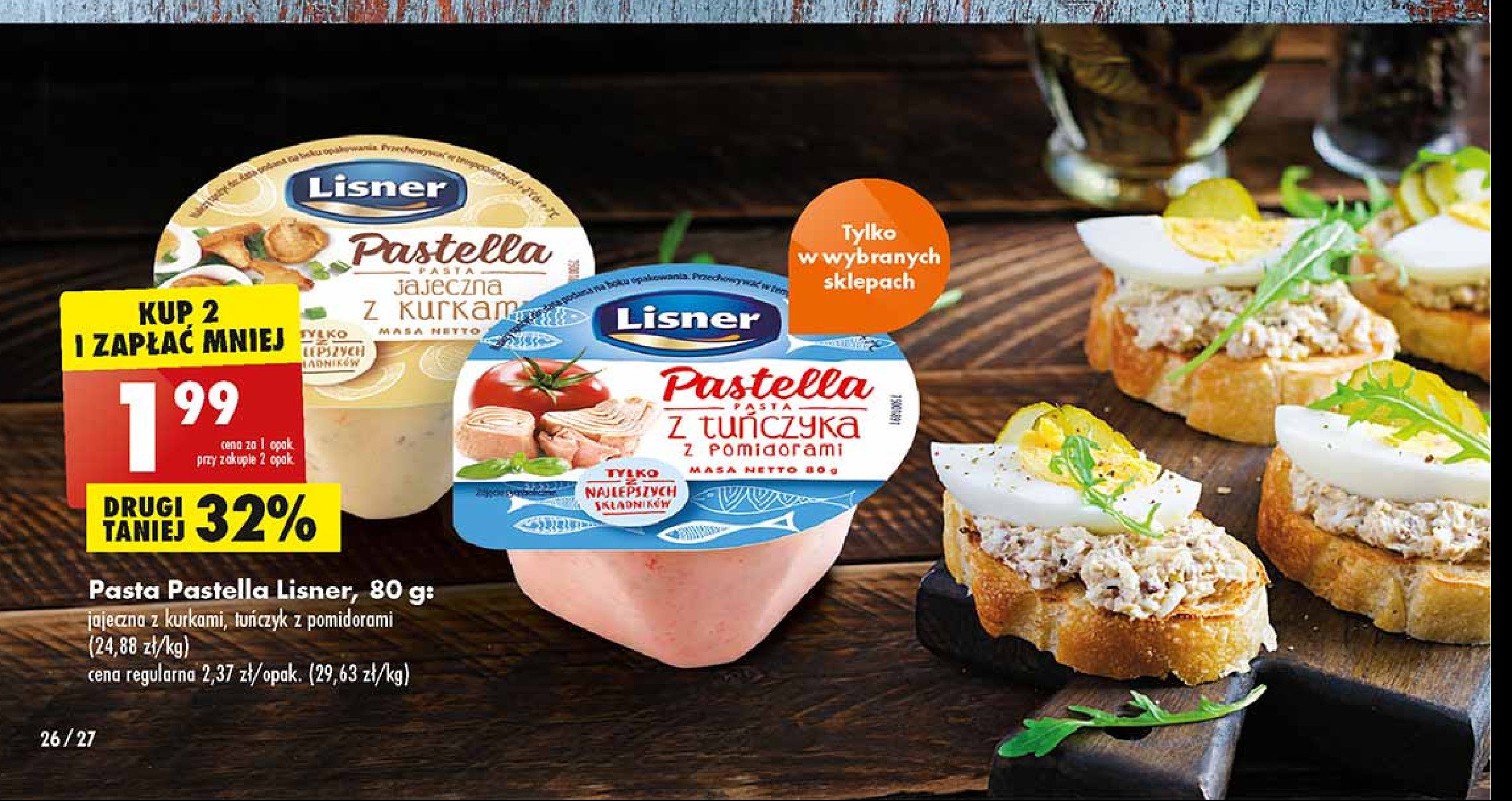 Pasta z tuńczyka z pomidorami Lisner pastella promocja