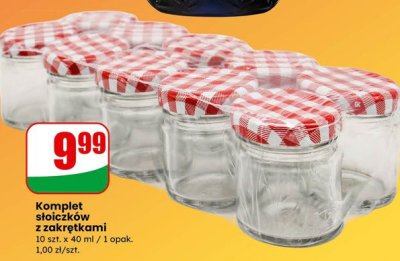 Komplet słoiczków z zakrętkami promocja w Dino