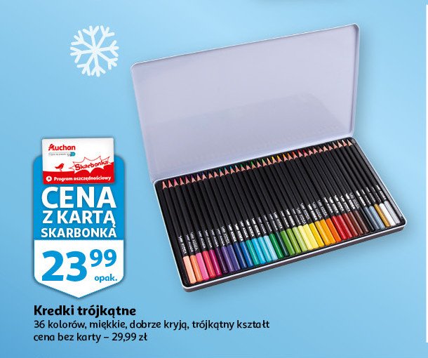 Kredki trójkątne promocja w Dino