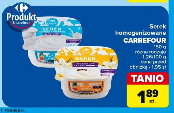 Serek naturalny Carrefour promocja