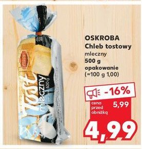 Tost mleczny Oskroba promocja