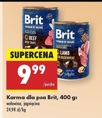 Karma dla psa z jagni臋cin膮 BRIT PREMIUM AND NATURE promocja