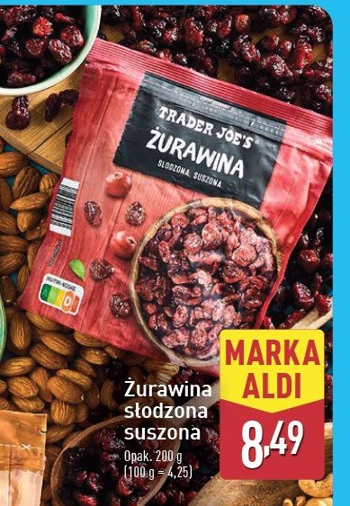 Żurawina suszona Trader joe's promocja