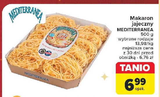 Makaron jajeczny Mediterranea promocja w Carrefour Market