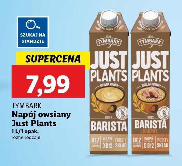 Napój barista owies karmel TYMBARK JUST PLANTS promocja