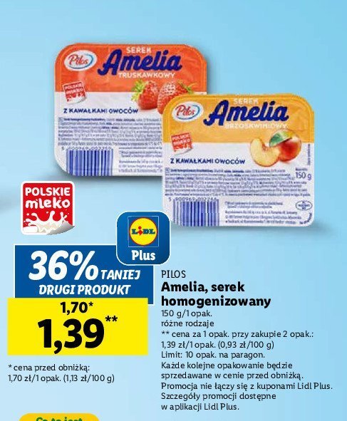 Serek truskawka Pilos amelia promocja