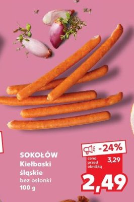 Kiełbaski śląskie bez osłonki promocja w Kaufland