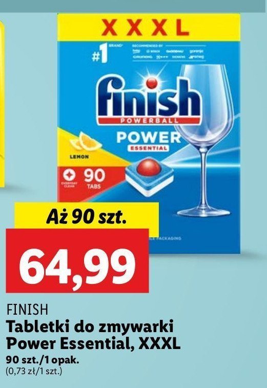 Tabletki do zmywarek lemon Finish power essential promocja