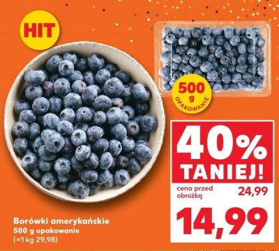 Borówki amerykańskie opakowanie promocja w Kaufland
