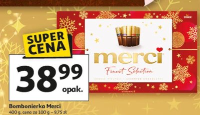 Bombonierka czekoladowa Merci Finest Selection promocja w Auchan
