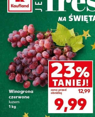 Winogrona czerwone luzem promocja w Kaufland
