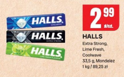 Cukierki Halls Extra Strong, Lime Fresh, Coolwave promocja w Chorten