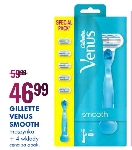 Maszynka do golenia + 4 wkłady Gillette venus smooth sensitive promocja