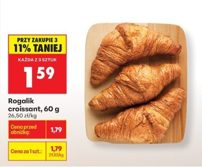 Rogalik croissant promocja w Biedronka