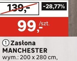 Zasłona MANCHESTER promocja w Leroy Merlin
