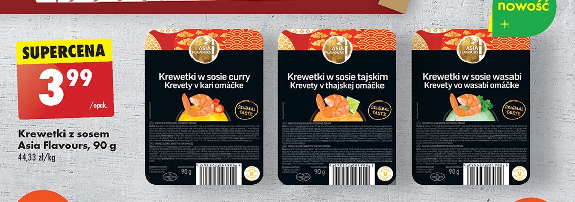 Krewetki w sosie curry Asia flavours promocja