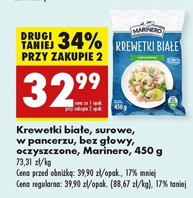 Krewetki bia艂e vannamei Marinero promocja
