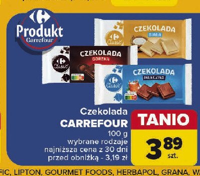 Czekolada mleczna Carrefour promocja