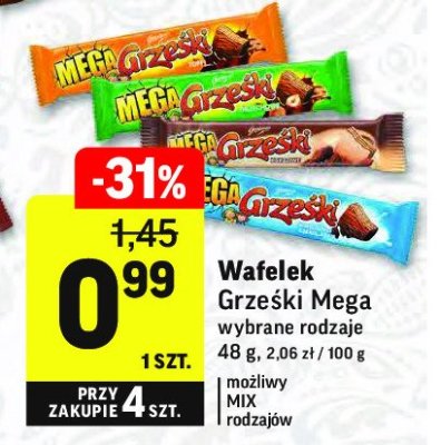 Wafelek kakaowy Grześki mega promocja