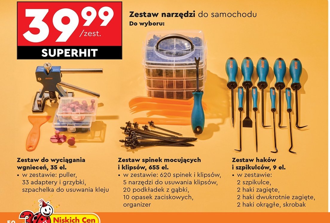 Zestaw haków i szpikulców promocja w Biedronka