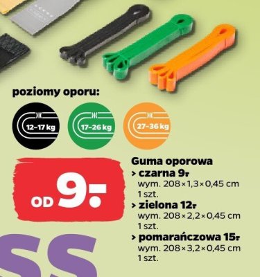 Guma oporowa - czarna 208x1,3x0,45 cm Netto promocja w Netto