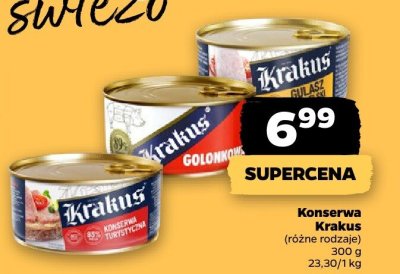 Konserwa Krakus (różne rodzaje) promocja w Netto