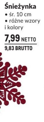 Śnieżynka dekoracyjna promocja w Makro