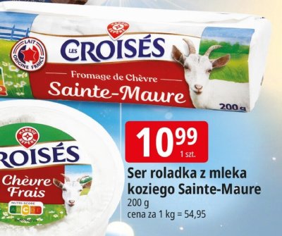 Ser rolądka z mleka koziego Sainte-Maure promocja w Leclerc