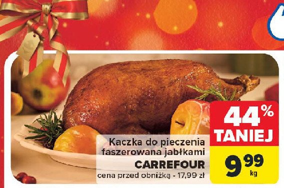 Kaczka faszerowana jabłkami Carrefour promocja w Carrefour Market