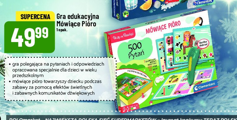 Mówiące pióro 500 pytań Clementoni promocja w POLOmarket