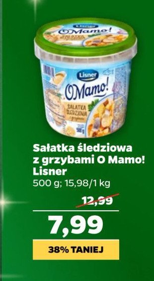 Sałatka śledziowa z grzybami Lisner o mamo! promocja w Netto