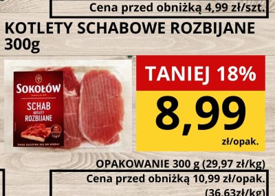 Kotlety schabowe rozbijane Sokołów promocja w Supeco