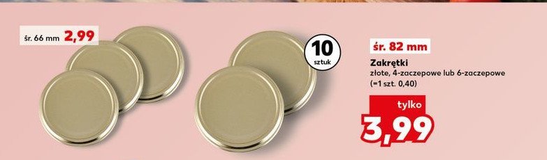 Zakrętki do słoików 66 m promocja w Kaufland