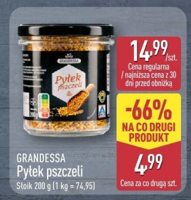 Pyłek pszczeli Grandessa promocja w Aldi