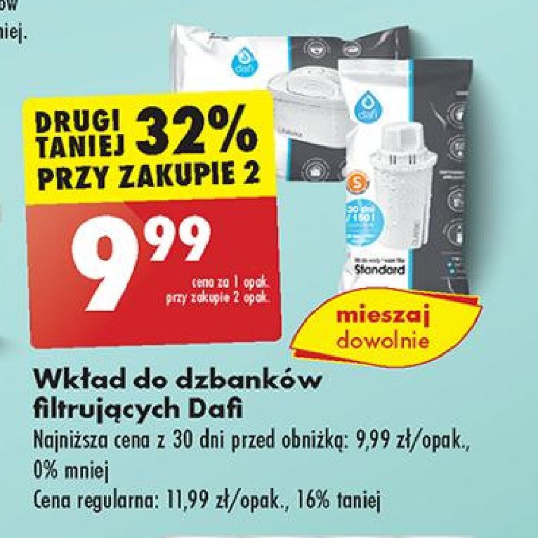 Wkłady standard unimax Dafi promocja w Biedronka