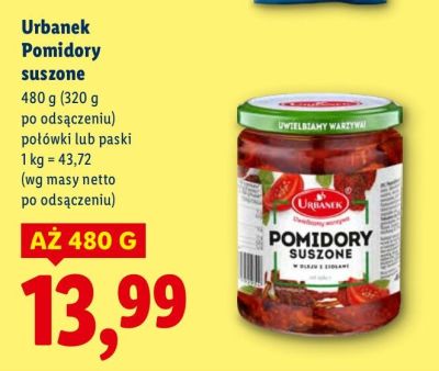 Pomidory suszone Urbanek promocja w Lidl