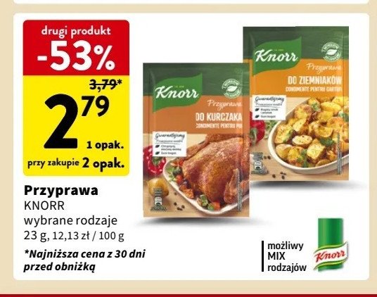 Do kurczaka Knorr przyprawa promocja w Intermarche