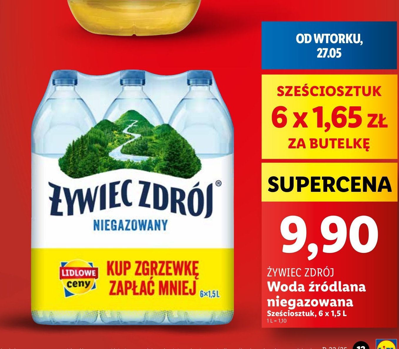 Woda niegazowana Żywiec Zdrój promocja w Lidl