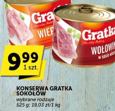 Konserwa Grątka wieprzowa/wołowina w sosie własnym promocja w Groszek