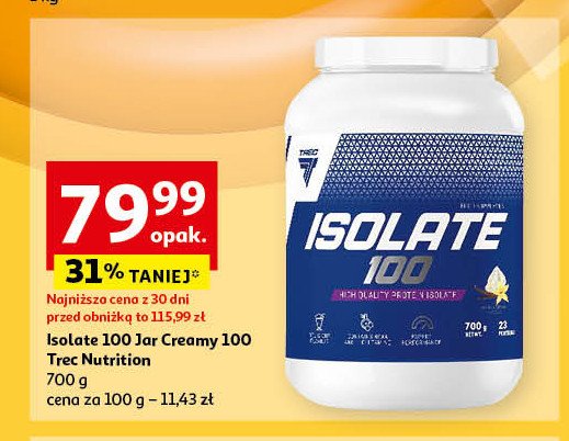 Odżywka isolate 100 Trec nutrition promocja w Auchan