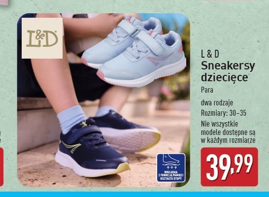 Sneakersy dzieci臋ce 30-35 L&d promocja