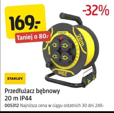 Przedłużacz bębnowy Stanley 20 m IP44 promocja w Jula