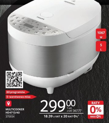 MULTICOOKER HD4713/40 promocja w Selgros