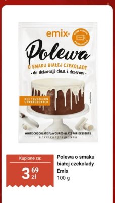 Polewa o smaku białej czekolady  promocja w Dino