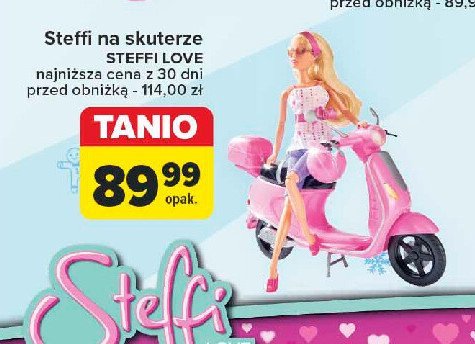 Lalka steffi na skuterze Simba promocja w Carrefour