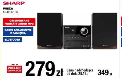 Wieża Sharp XL-B512 BR promocja w RTV EURO AGD