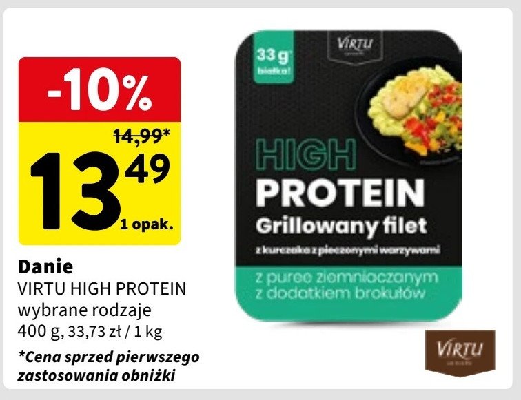 Grillowany filet z kurczaka Virtu high protein promocja