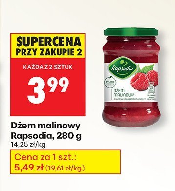 Dżem malinowy Rapsodia, 280 g promocja w Biedronka