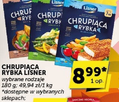 Chrupiąca rybka Lisner wybrane rodzaje 180 g promocja w Groszek